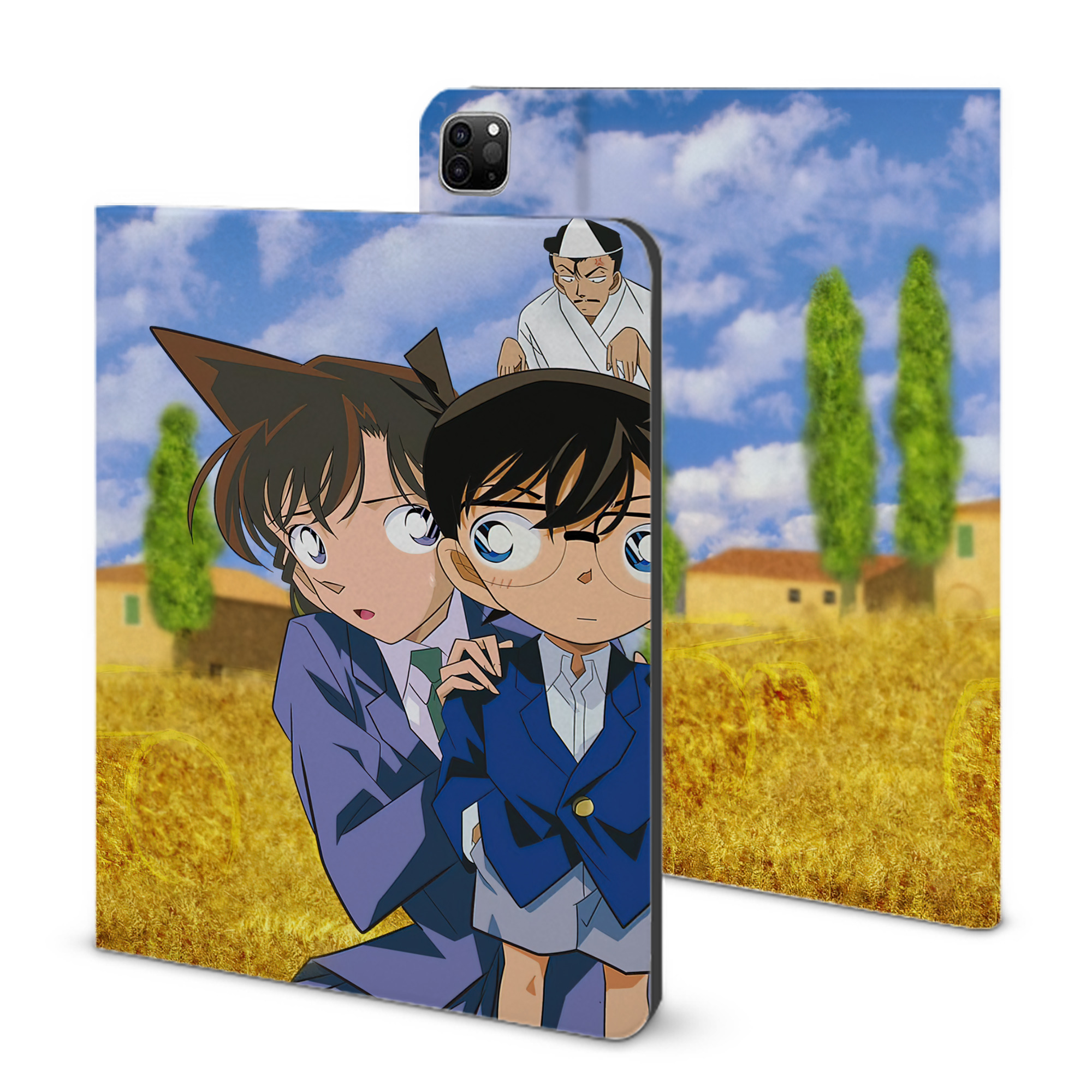 （画像用） 名探偵コナン Detective Conan IPad ケース ブック型 PUレザー TPU 耐衝撃 軽量 薄型 ペン収納なし 全面保護 IPad 各モデル対応